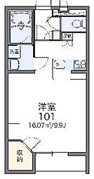 レオパレスマンダリーヌ2 1Kの間取図画像