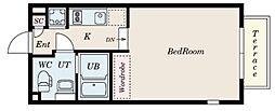 PASEO大崎 1Kの間取図画像