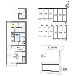 レオパレスエルドラド 1Kの間取図画像