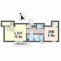 シャーメゾン　シェルフ 102 ｜ 宮城県名取市手倉田字八幡144（賃貸アパート1LDK・1階・40.42㎡） その2