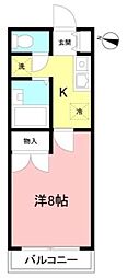 リフォックスハイム館町 1Kの間取図画像