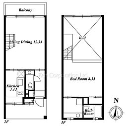 エルスタンザ代官山　Ｔｈｅ　Ｔｅｒｒａｃｅ 2階1LDKの間取り