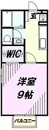 ピュアコートD 1Kの間取図画像