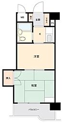 第16ユーセードムス 2Kの間取図画像