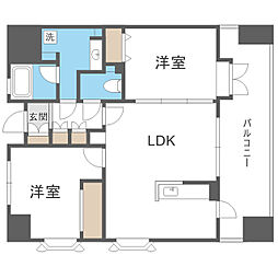 アントゥール薬院 2LDKの間取図画像
