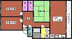 JKヒルズA 3LDKの間取図画像
