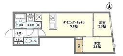 GrandeIkebukurohoncho 2DKの間取図画像