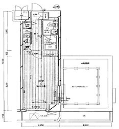 メインステージ大山 7階1Kの間取り