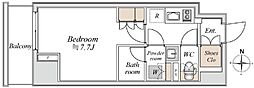 ブランシエスタ入谷グランデ 1Kの間取図画像