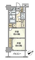 日神デュオステージ船橋 2Kの間取図画像