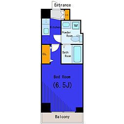 JR京浜東北・根岸線 大森駅 徒歩9分の賃貸マンション 4階1Kの間取り