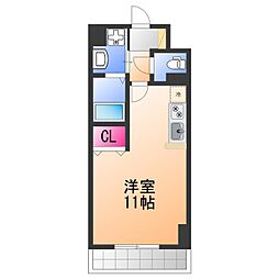 アリオーラ中百舌鳥 ワンルームの間取図画像