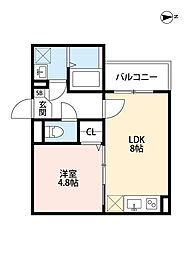 パークハウス桂川 1LDKの間取図画像