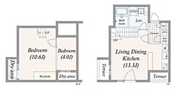 ＧＲＡＮ ＰＡＳＥＯ 池尻大橋 1階2LDKの間取り
