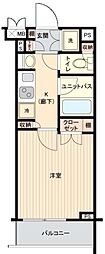 ルーブル東蒲田六番館 1Kの間取図画像