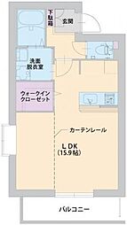 ソラーナ桜台 ワンルームの間取図画像