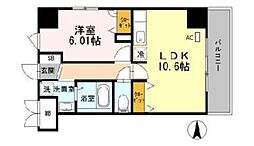 Chloris 1LDKの間取図画像
