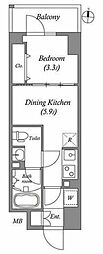 COSMOSGRACIARYogokuResidence 1DKの間取図画像
