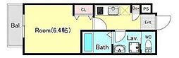ジーメゾン川口安行エルデ 1Kの間取図画像