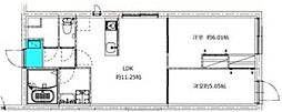 モンテパラッツォ大森山王 2LDKの間取図画像