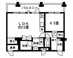 高井戸第2ハイホーム 1LDKの間取図画像