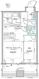 パークタワー勝どきサウス 1LDKの間取図画像