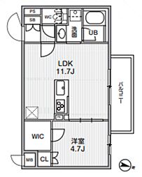 Alivis志村三丁目 1LDKの間取図画像