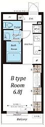 richeVIII 2階1Kの間取り