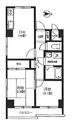 ストーク両国緑 6階2DKの間取り