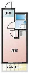 パレ・ドール杉並 ワンルームの間取図画像