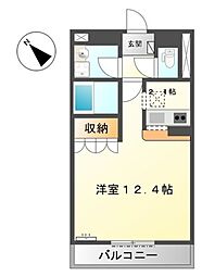 ハイム・サザンクロス ワンルームの間取図画像