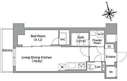 コンフォリア・リヴ南砂町EAST 1LDKの間取図画像