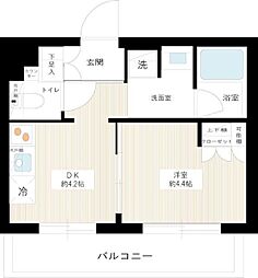 ARCOBALENOイタバシサクラガワ 1DKの間取図画像
