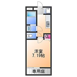 フィオーレ市場東 1Kの間取図画像