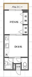 チェリーヒルズ 1DKの間取図画像