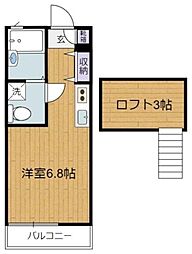サウススプリング ワンルームの間取図画像