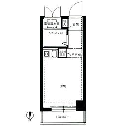 プチメゾン室見 ワンルームの間取図画像