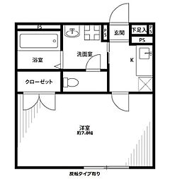 アンプルールフェールヨシノ 1Kの間取図画像