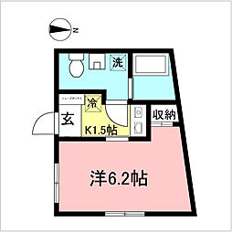 PLUSA 1Kの間取図画像