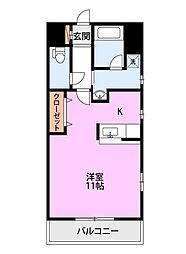 ローザ東中通 ワンルームの間取図画像