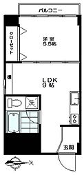 秀和洗足レジデンス 1LDKの間取図画像