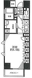 イトーピア池袋メトロポリタン 1Kの間取図画像