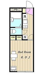 レオパレス寺台ロフト 1Kの間取図画像