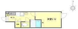 カメリ阿佐ヶ谷 1Kの間取図画像