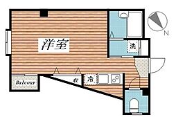 京急空港線 穴守稲荷駅 徒歩6分の賃貸マンション 3階1Kの間取り