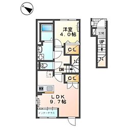 アヴニール 1LDKの間取図画像