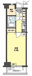 まちのもり本町田 1Kの間取図画像