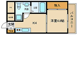 プログレスアペゼ 1DKの間取図画像