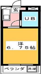 ユースフル下落合 ワンルームの間取図画像
