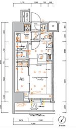 ＳＹＦＯＲＭＥ ＭＡＣＨＩＤＡ 3階1LDKの間取り